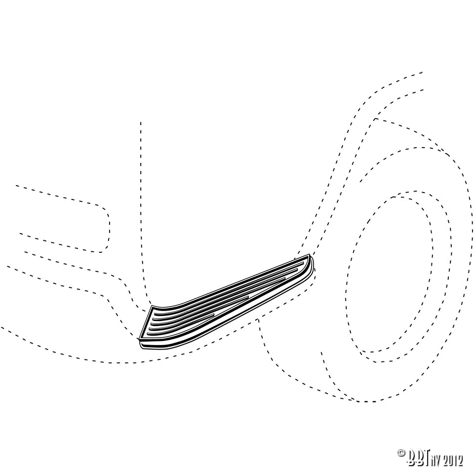 Borrachas do para-choques (par) 211 707 291 + 211 707 292