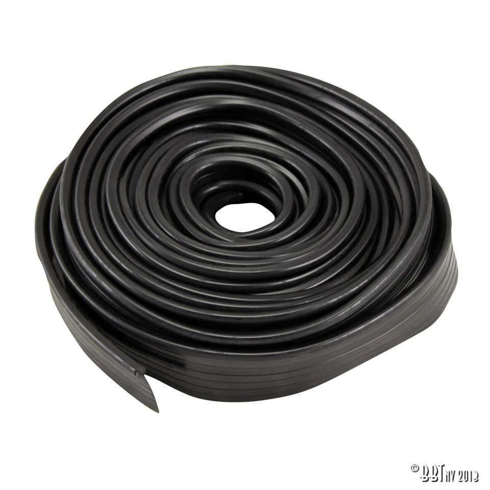 Spatbordrubber zwart (rol) 