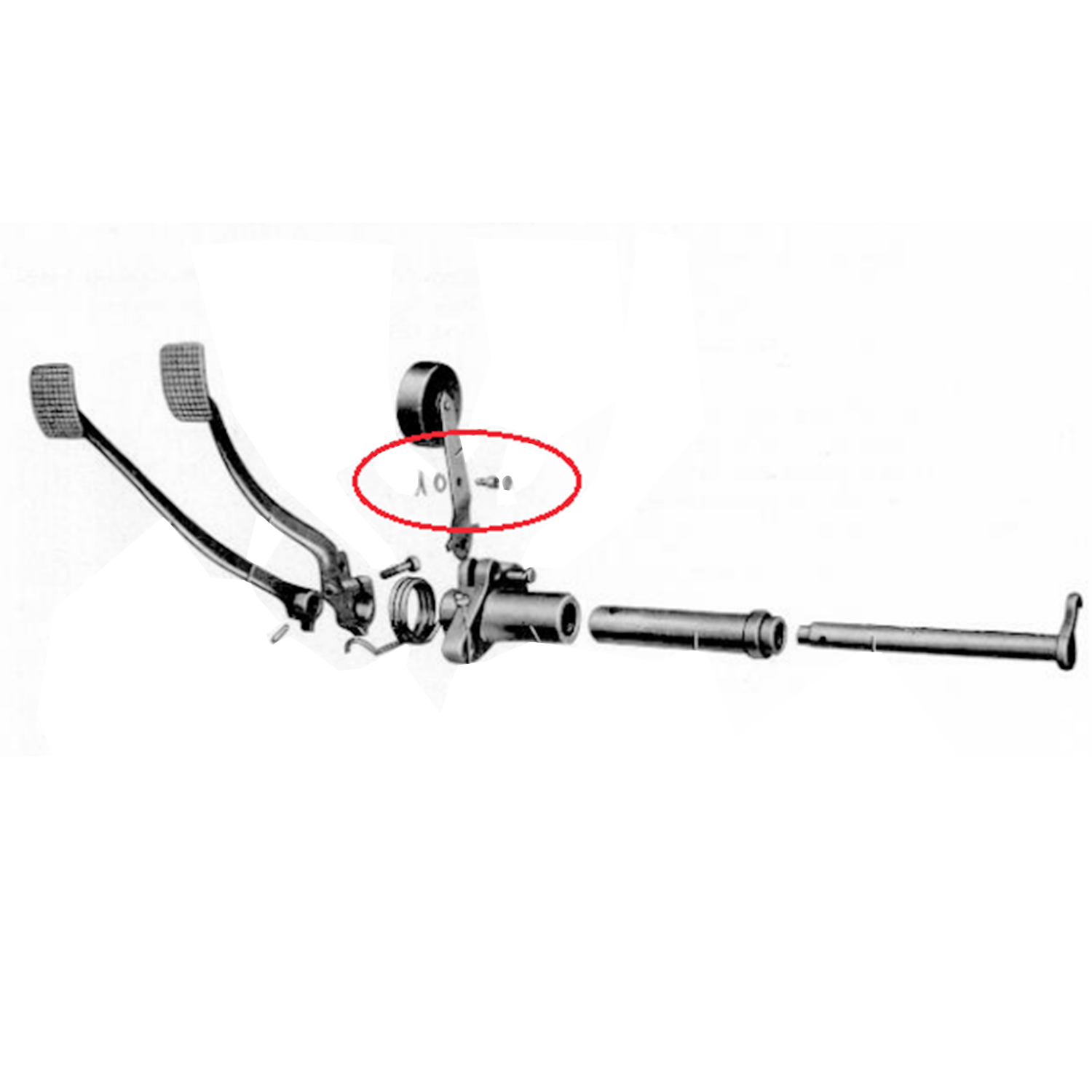 Kit de montage pour cable accelateure au pedalerie 111 721 529A