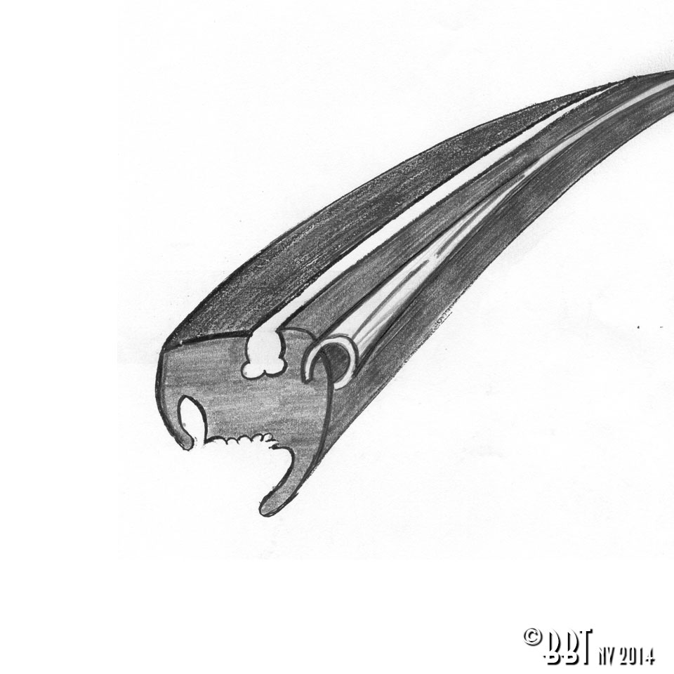 Front window seal 'Deluxe' (alu trim) 113 845 121E