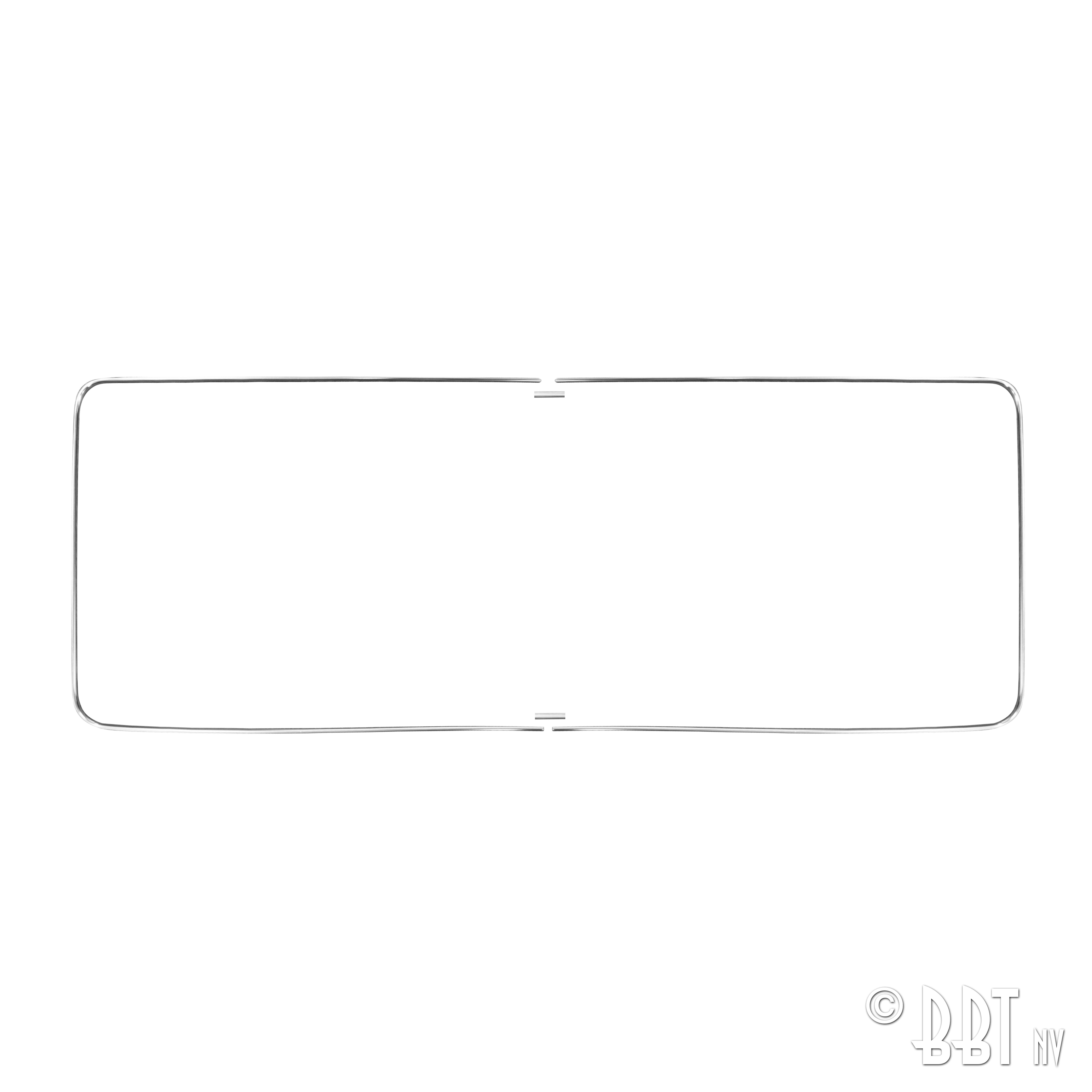 Kit moulure pour vitre latérale au milieu 'Deluxe' (moulure alu) 