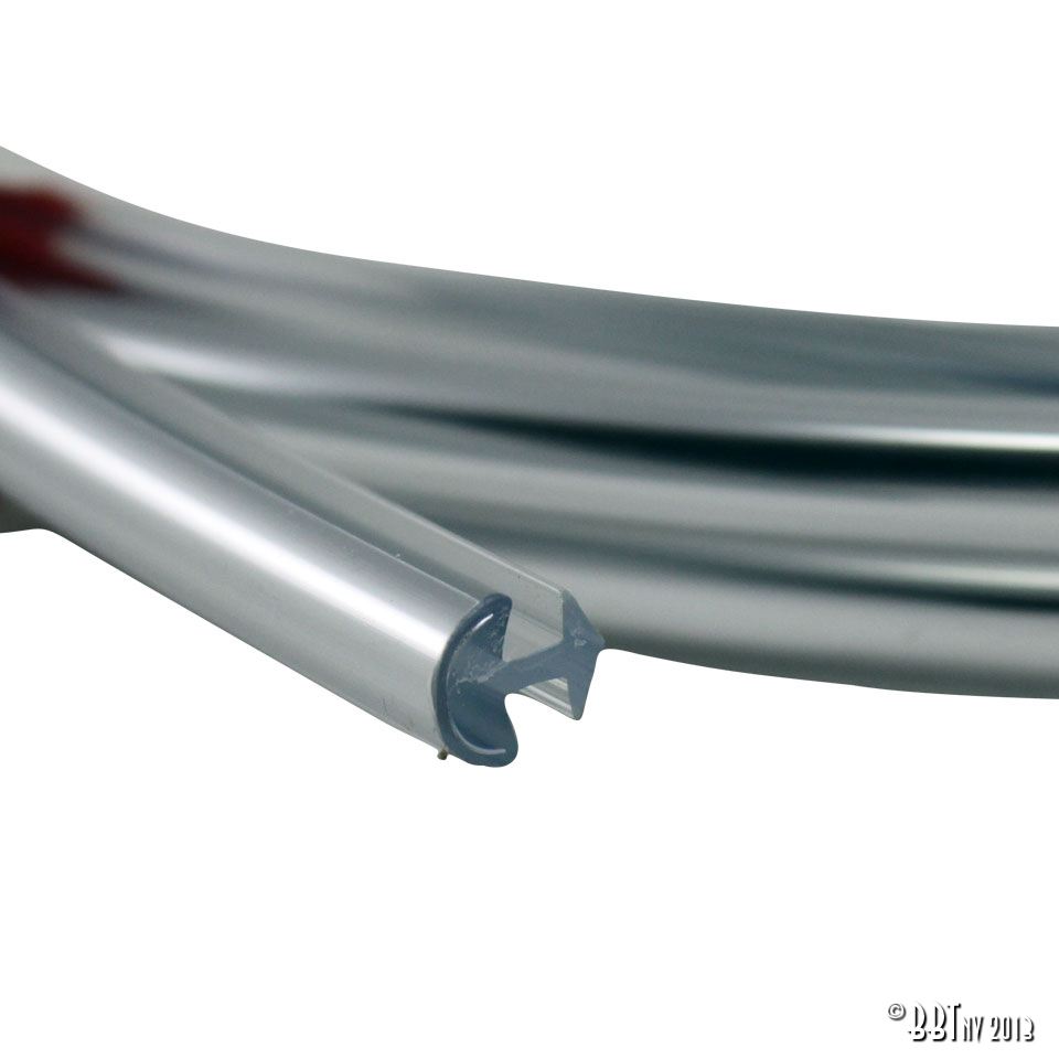 Raamsierlijst chroom 250cm (plastiek sierlijst) 113 853 355F