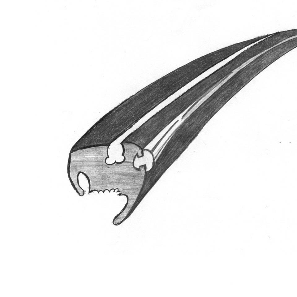 Windowrubberkit 'Deluxe' (plastic trim) 