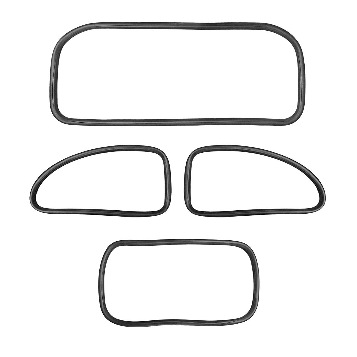 Windowrubberkit 'Deluxe' (plastic trim) 