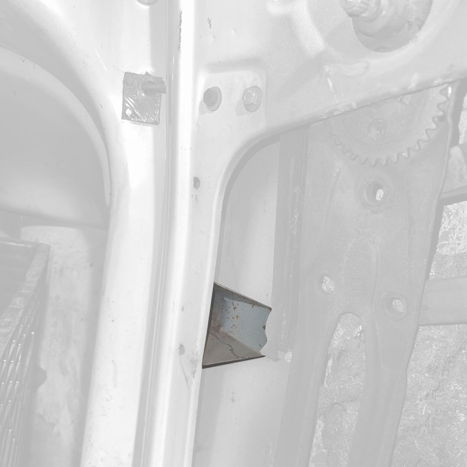 Halter Führungsschiene vorne/oben in Tür 