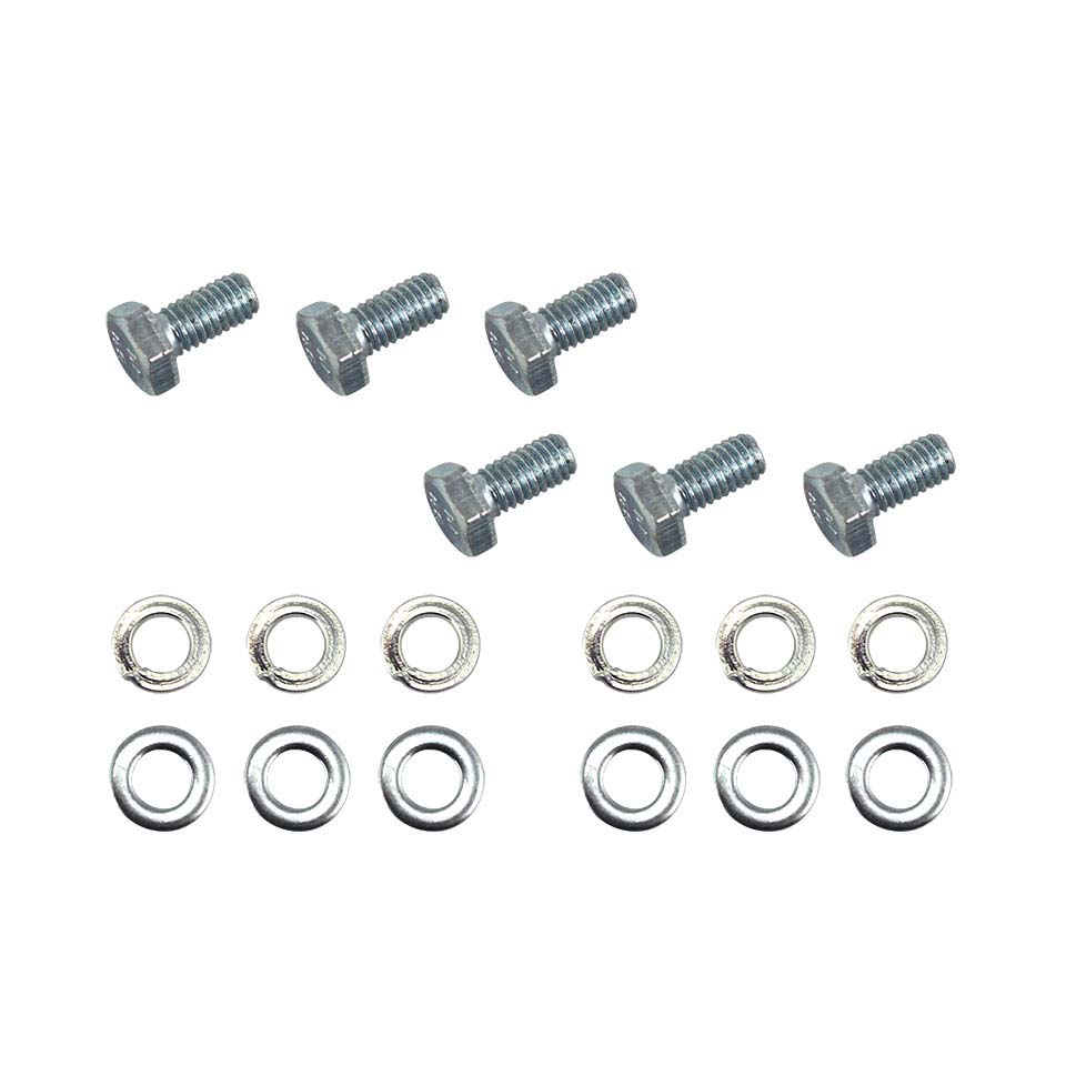 Parafusos e anilhas para a placa dianteira das cavilhas de mola N11 652 1 (x6) + N12 226 2 (x6) + N10 215 4 (x6)
