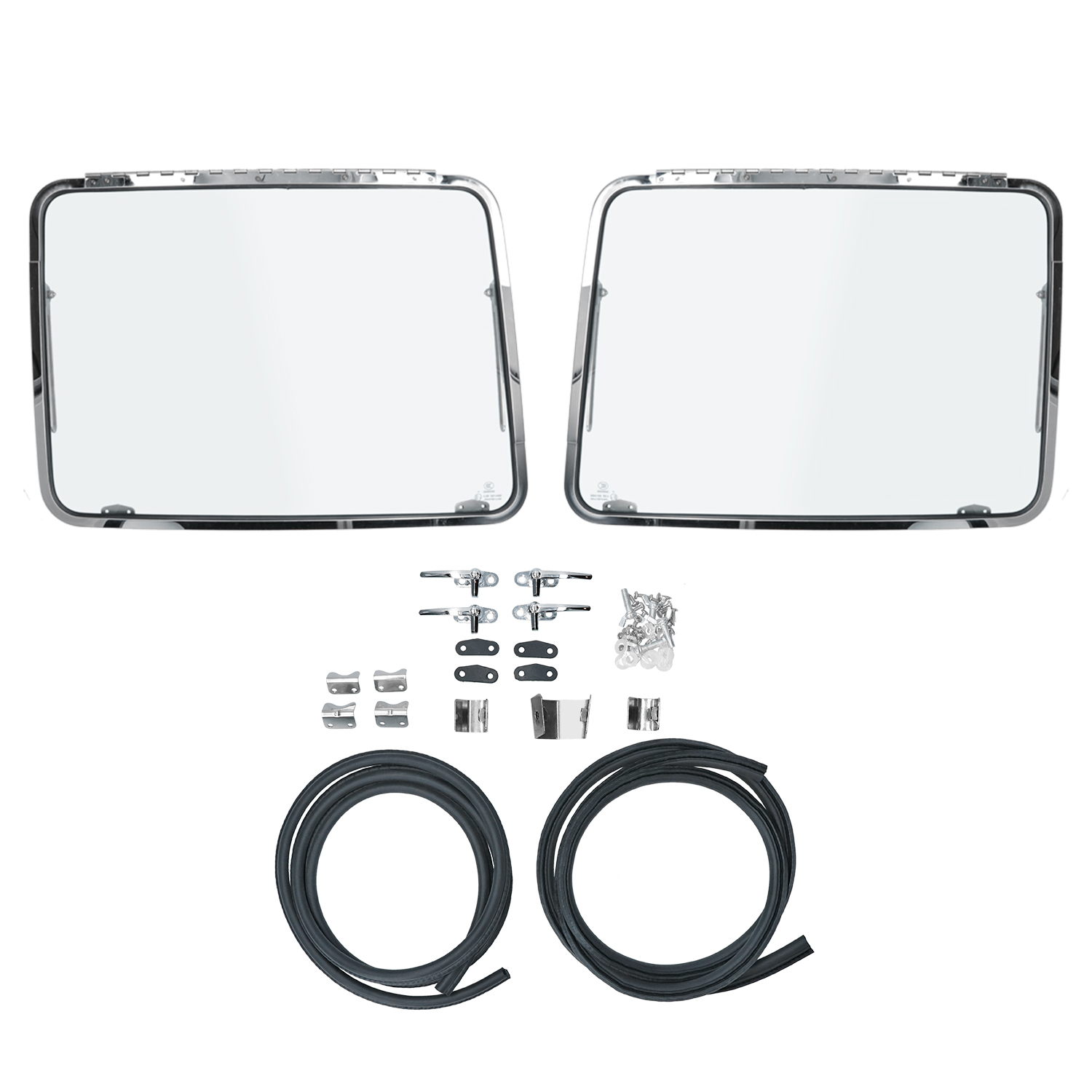 Fensterscheibe Safari, vorn (ECO)RVS Poliert 