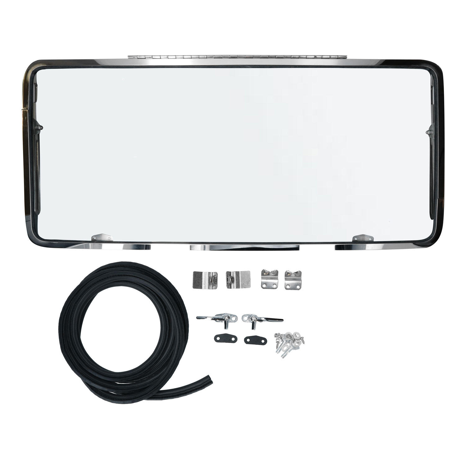 Safari window, rear 'Deluxe' RVS polished 