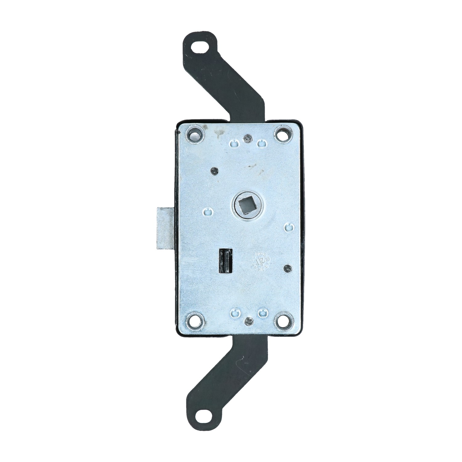 Mécanisme de porte battante avec bouton de verrouillage 