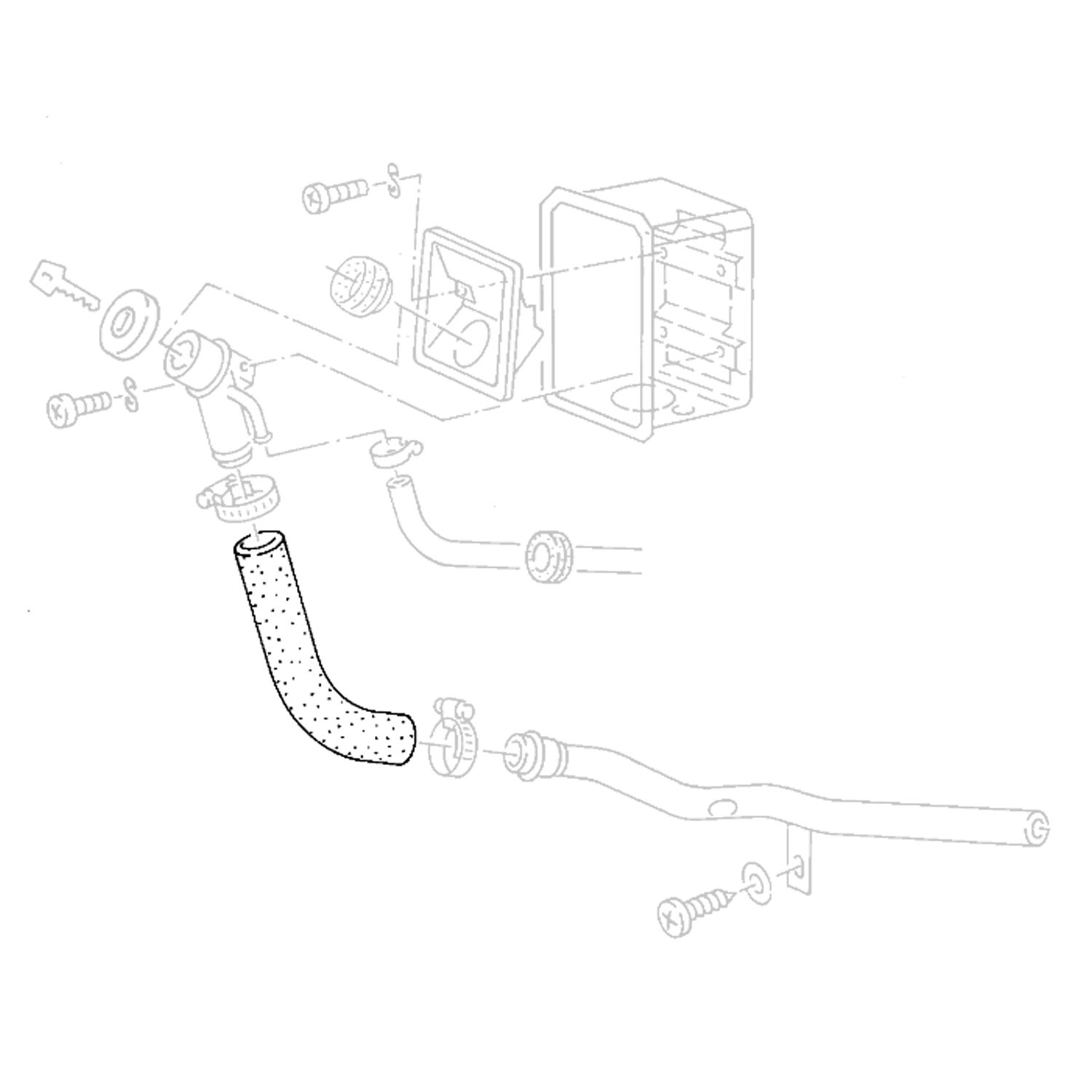 Goulotte réservoir au reservoir d'eesence, Syncro 251 201 143A