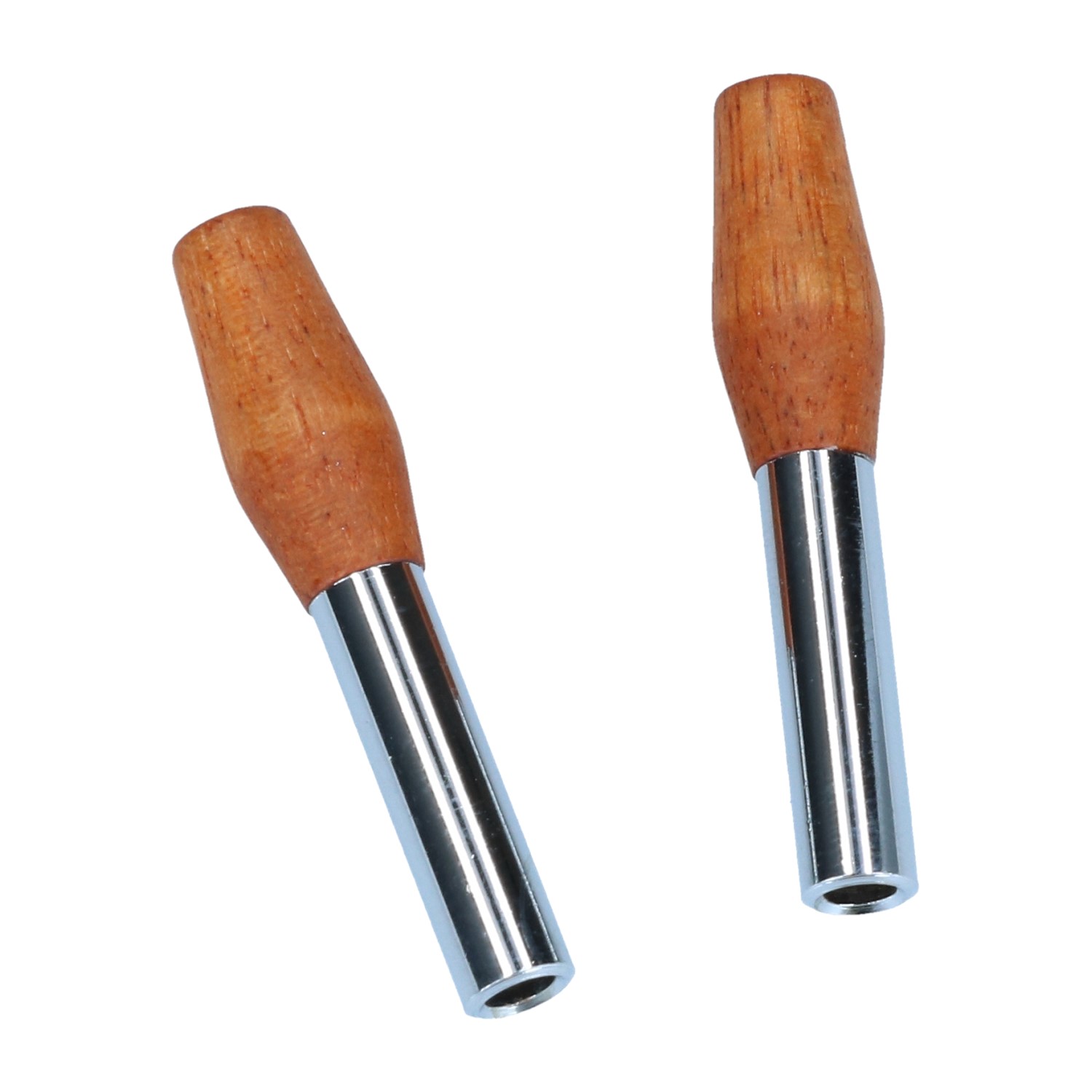 Door lock pulls, chrome/wood 