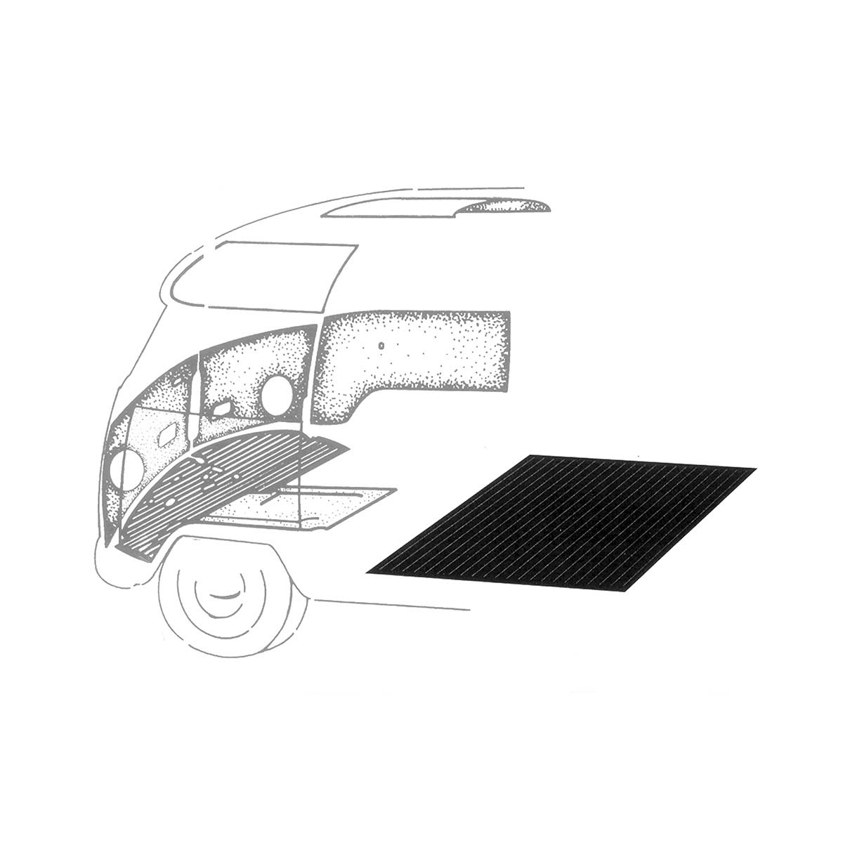 Rubber cargo floor mat (black) 211 863 731