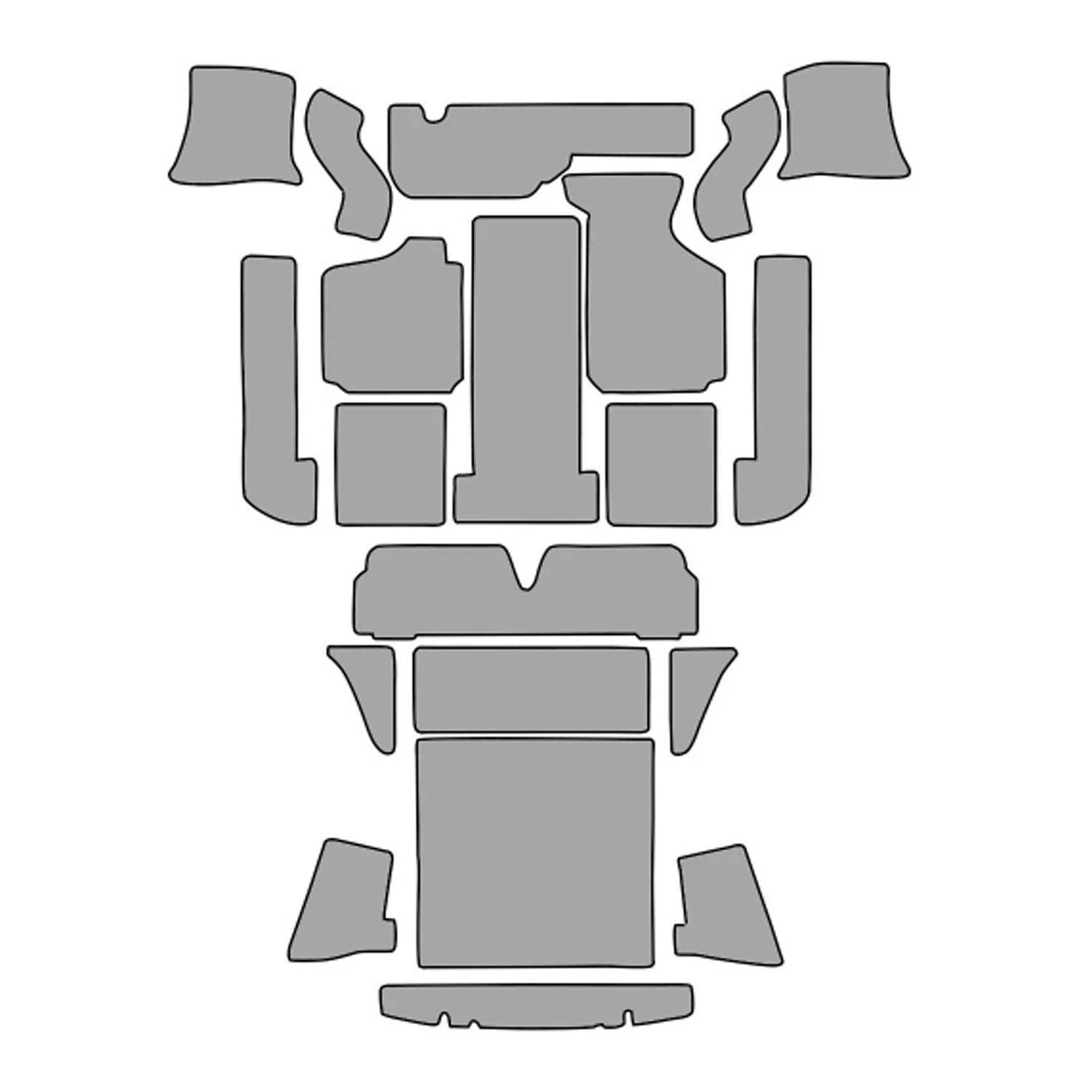 Carpet kit, Karmann Ghia, black 