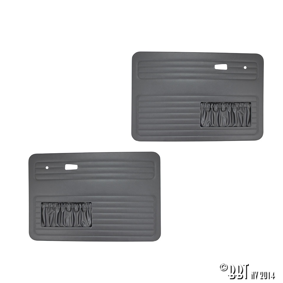 Doorpanel set front - black 2 pcs 
