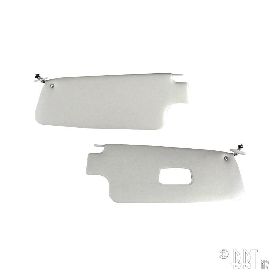 Palas de sol, descapotável - branco / com espelho (par) 