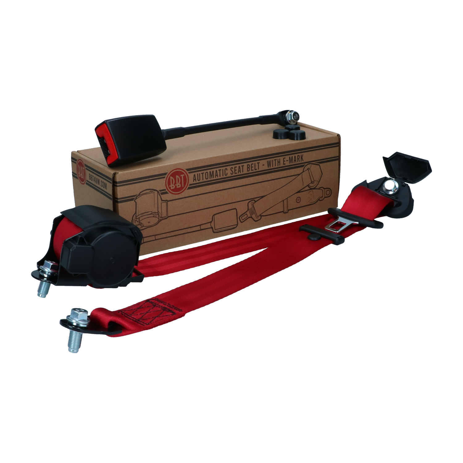 Universal-Sicherheitsgurt - rotMit E-Prüfzeichen 