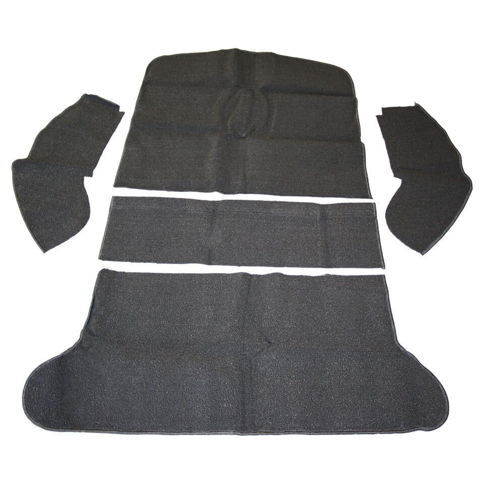 Kit de alcatifa de porta-malas sem bancos traseiros, preto 