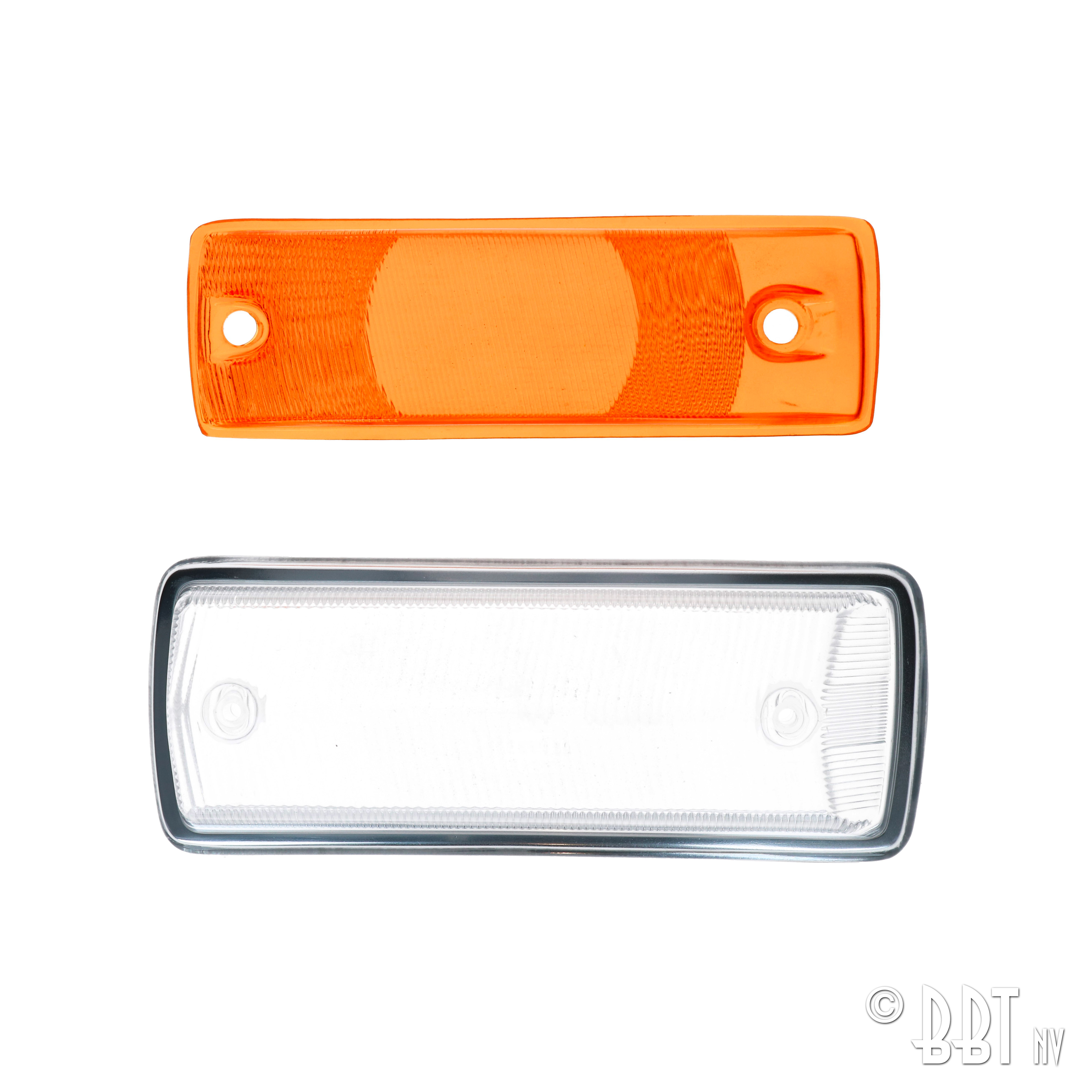 Pinkerglas links - wit/oranje met E-keuring 211 953 141J