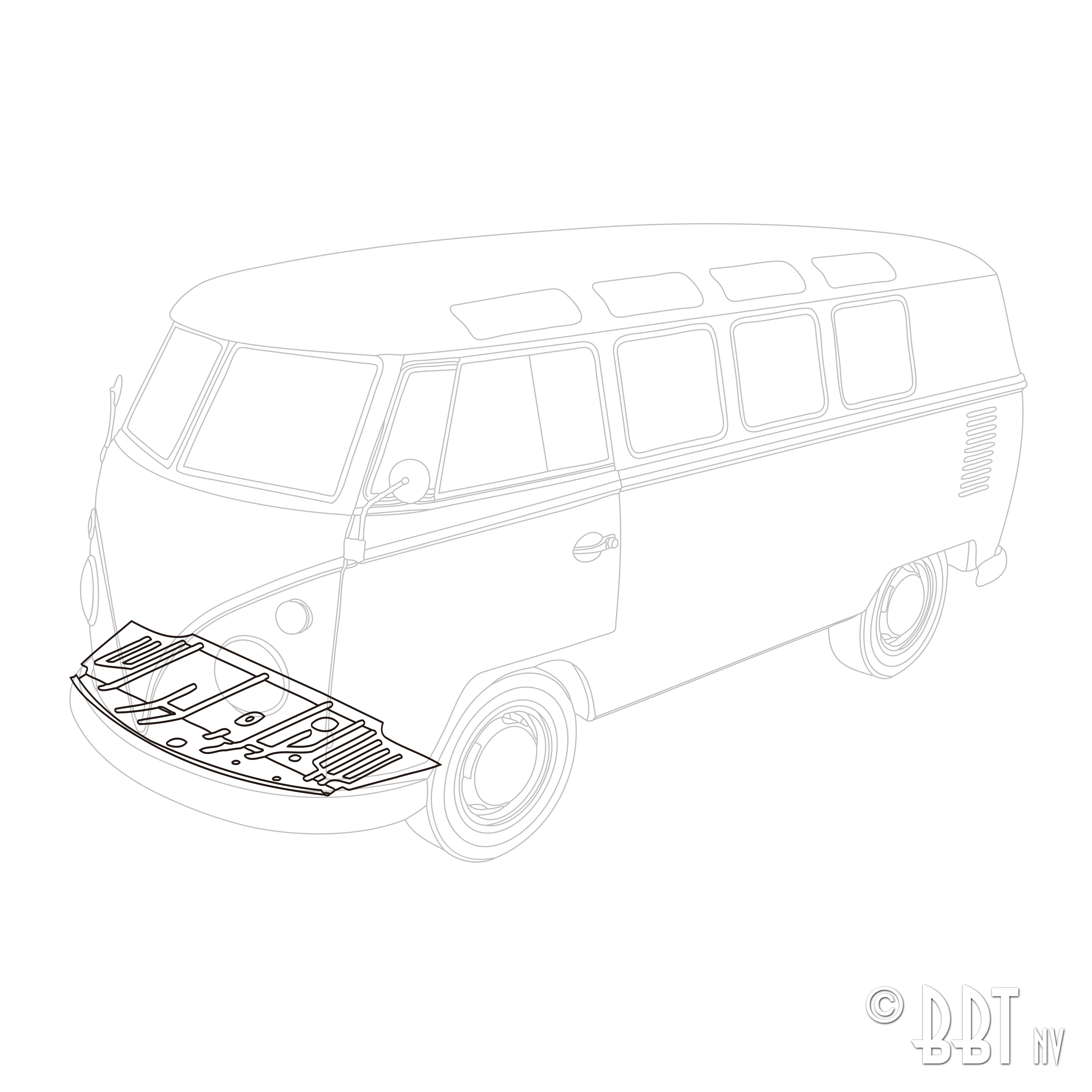 Floor plate cab floor, complete (LHD) 211 801 051