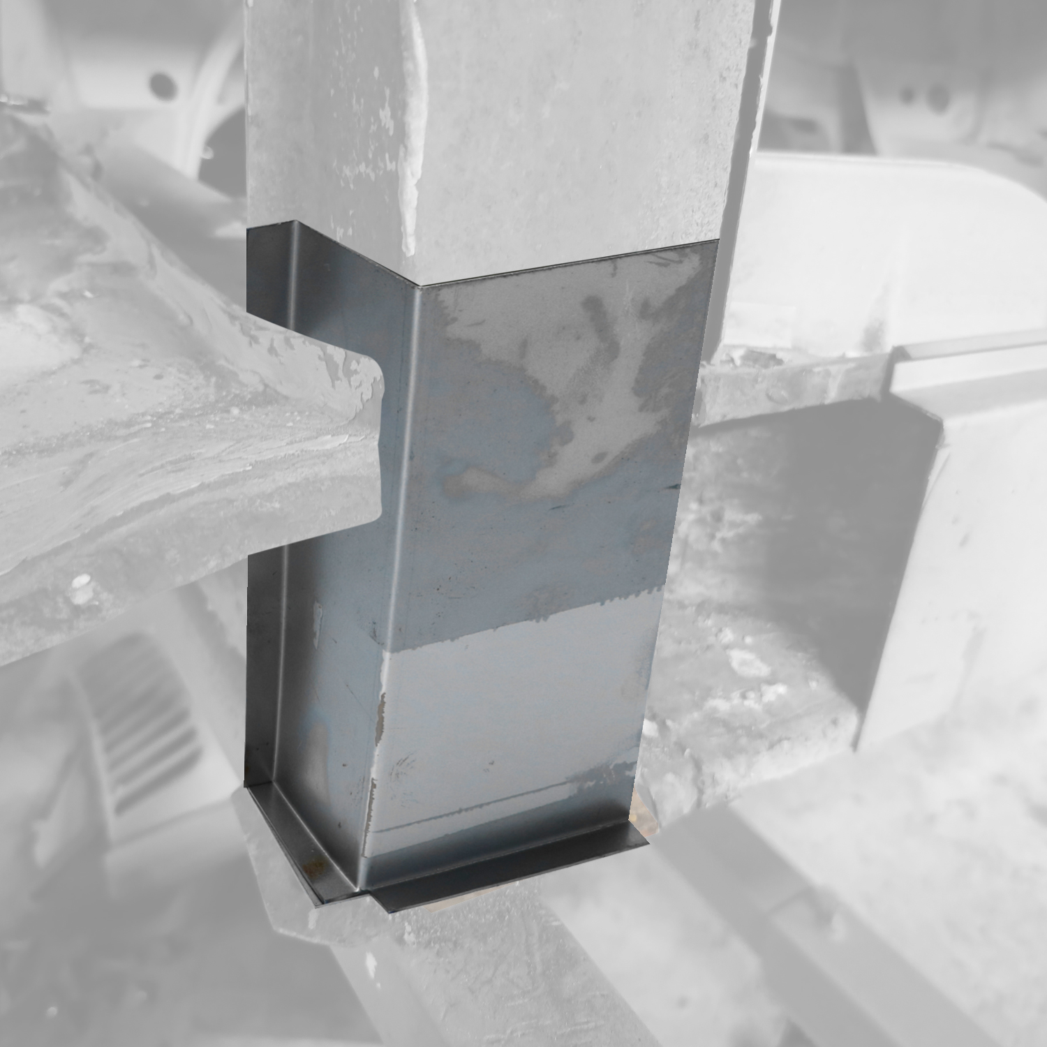 Remendo da secção inferior do pilar D (15cm), esquerda 