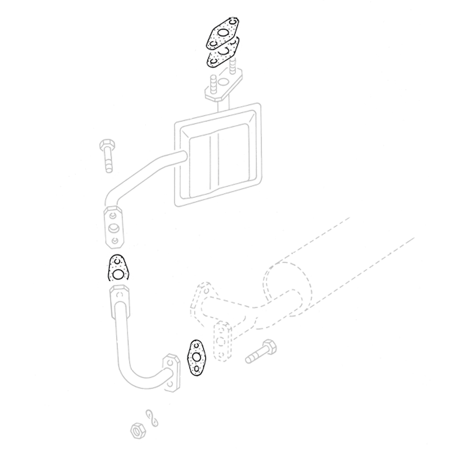 Junta entre a linha pequena e o filtro EGR 043 131 599A