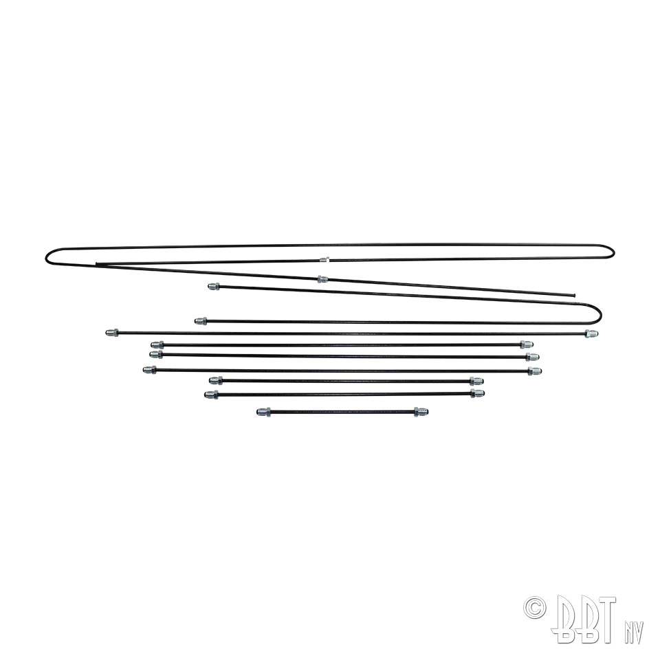 Jogo de tubos metálicos de travão, circuito simples, original 