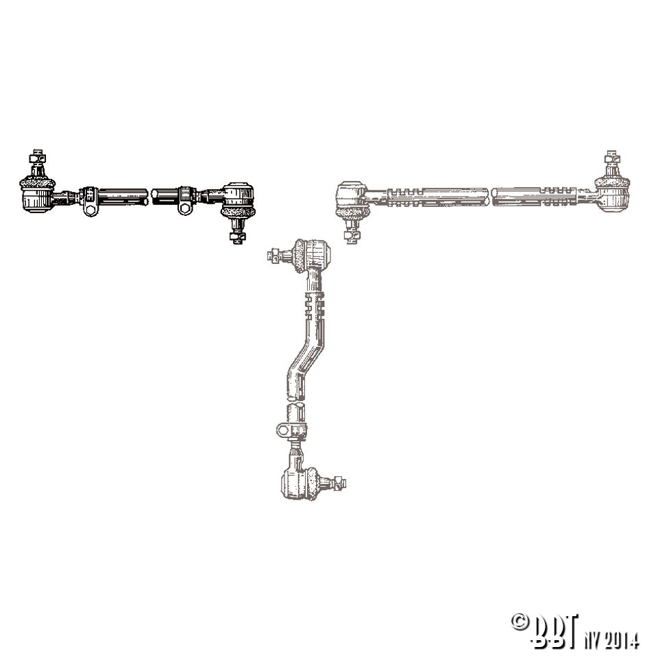 Tie rod left and right, each 211 415 801D