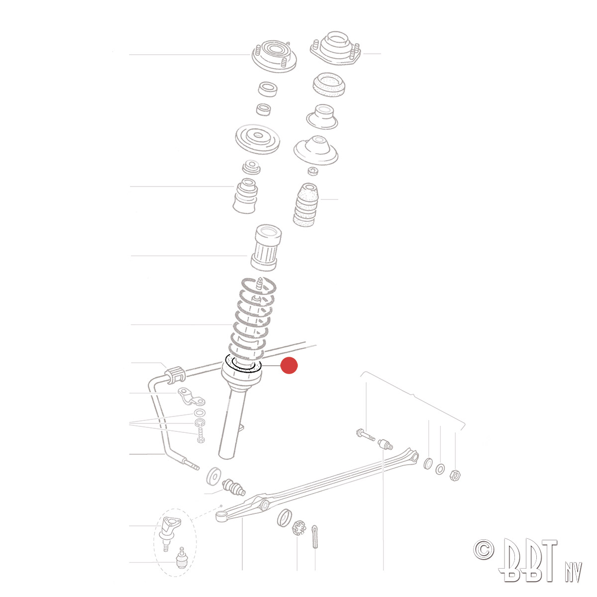 caoutchouc dessous ressort suspension, par pièce 113 411 211