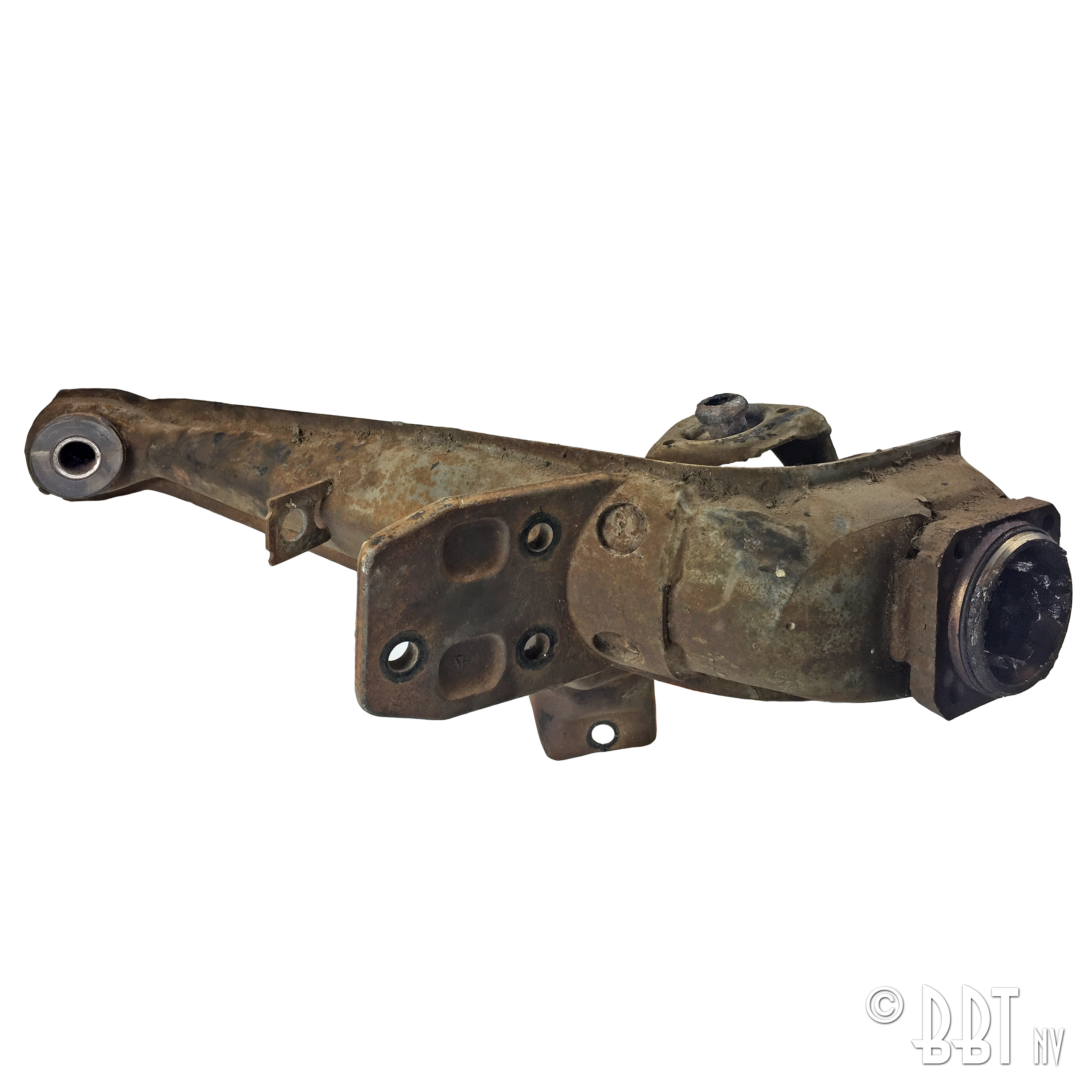 Trailing arm 'IRS' left single leafspring (used) 113 501 503G