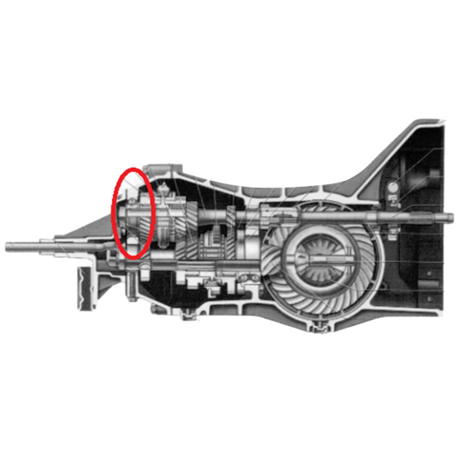 Ball bearing front on main drive shaft 113 309 123A