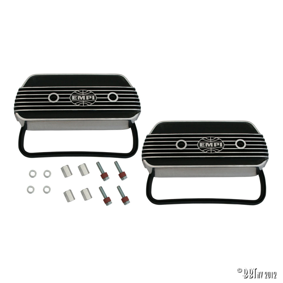 Empi valve cover, firm aluminium with Urubber, as pair. VW Volkswagen Classic Parts