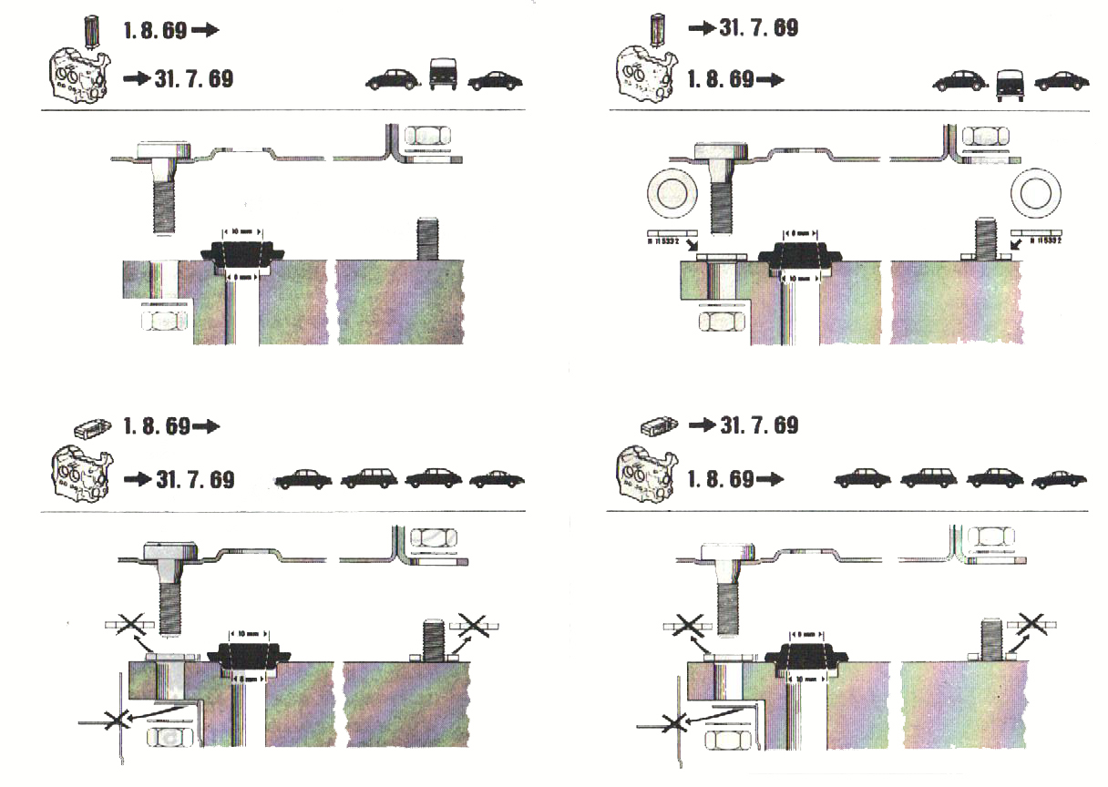 Dichtungsatz Ölkühler, 8mm nach 10mm 111 198 029
