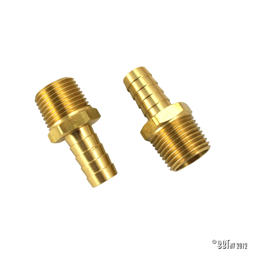 Brass barbed hose fitting 1/2
