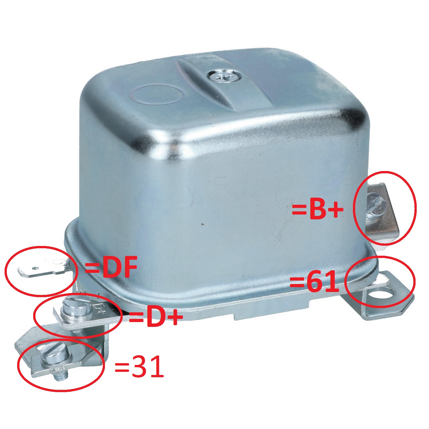 Voltage regulator 6V, 50A mounting on body 111 903 801D