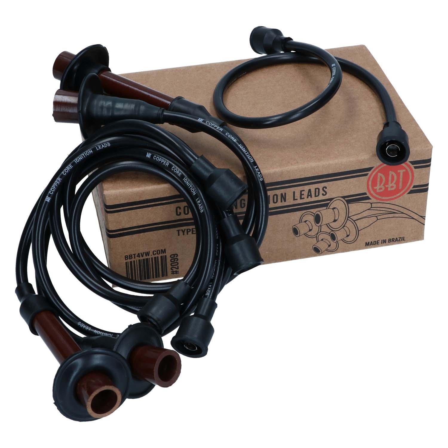 Conjunto de cabos de ignição, Tipo 4 - castanho 021 998 031A