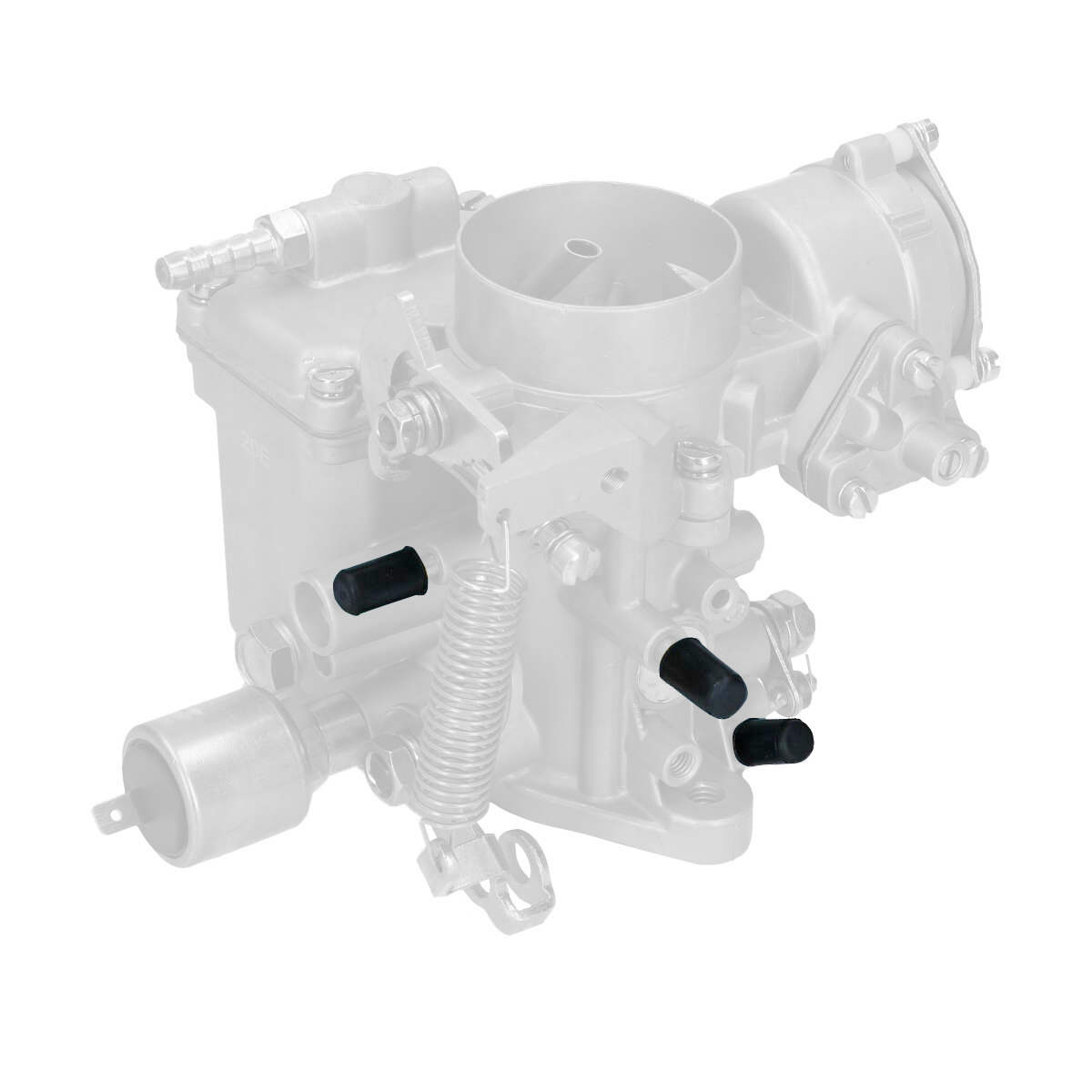 Rubber cap for vacuum tubes on carburettor 