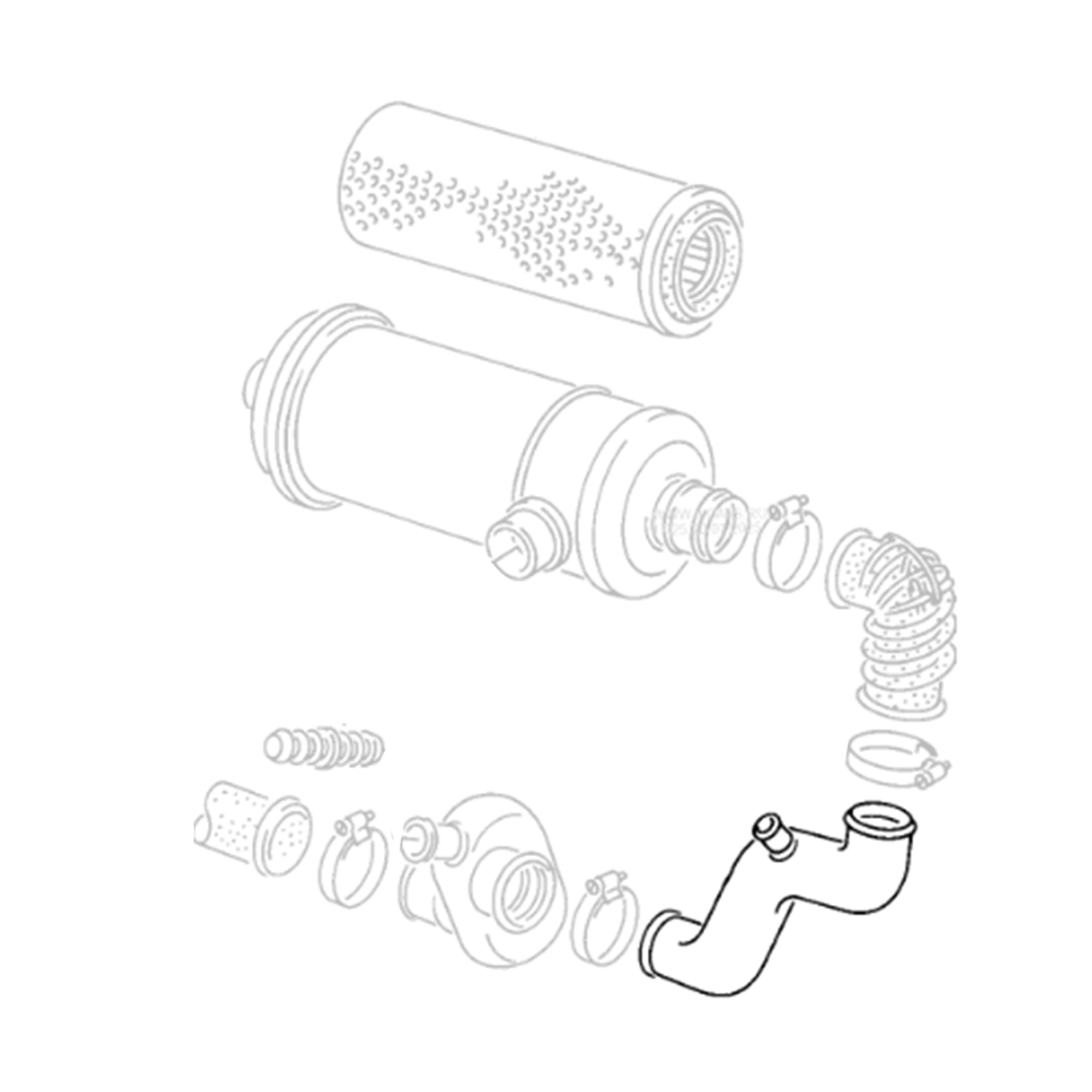 Verbindungsrohr zwischen Luftfilter und Turbo 068 129 630D