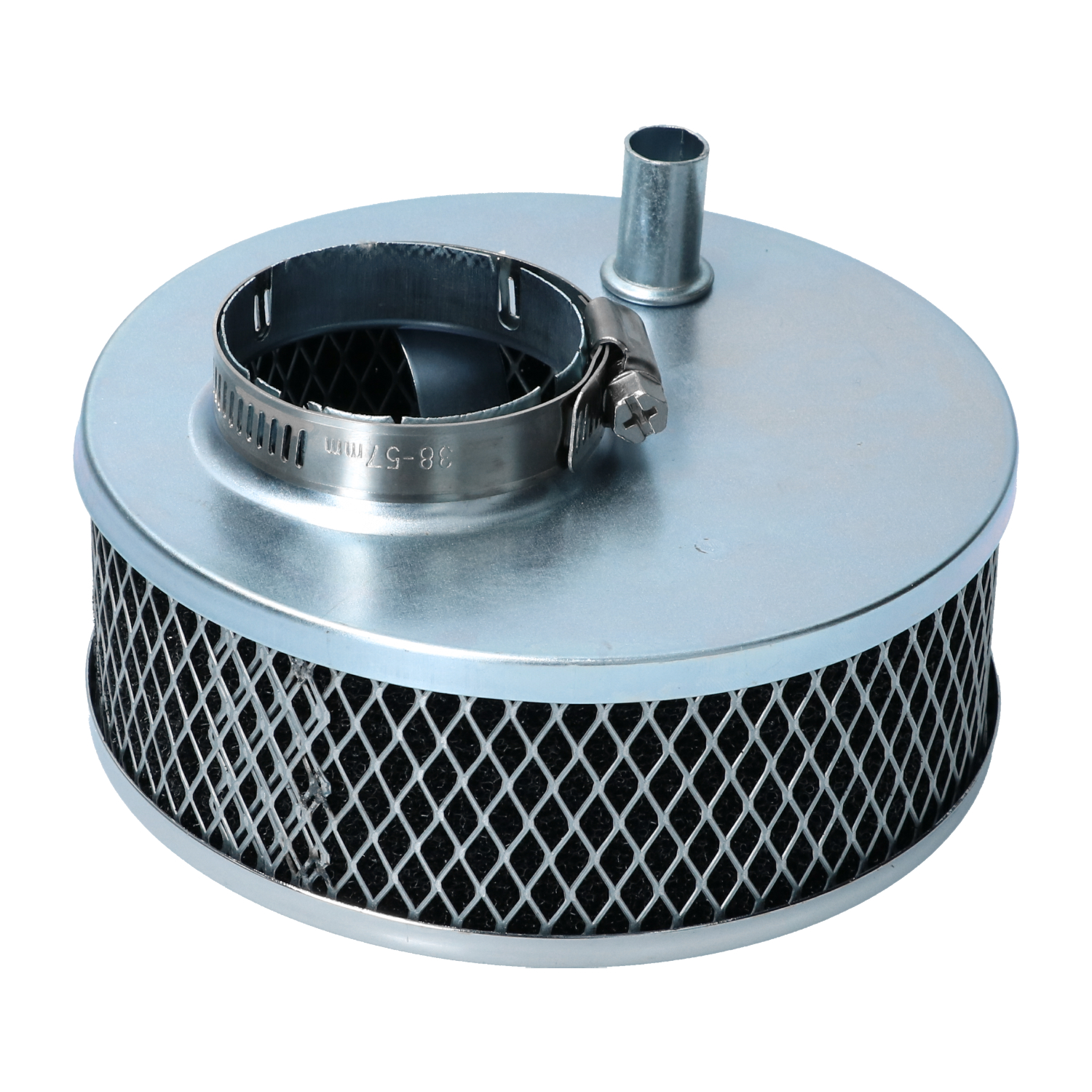 Filtro de ar, cromado, modelo “Camembert” 