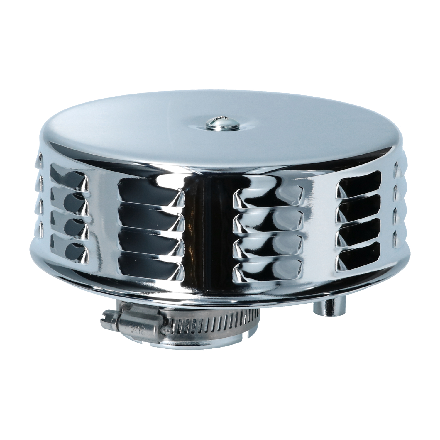 Air filter with louversChrome 