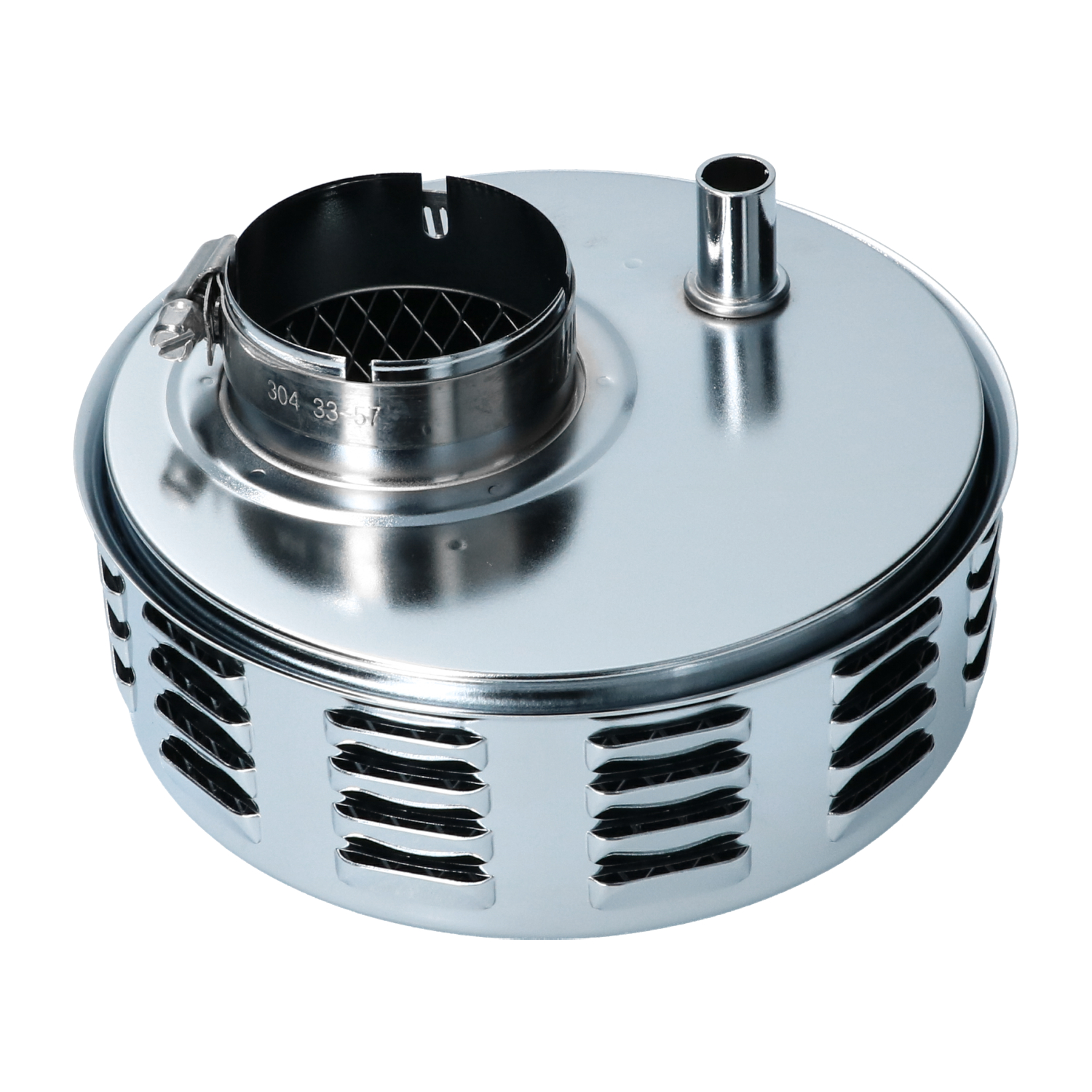 Air filter with louversChrome 