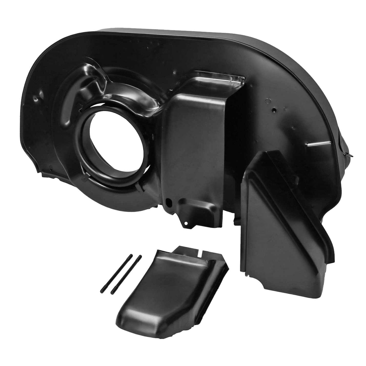 Fan shroud 'OE-style'for Type4 oilcooler, with ducts (Black) 