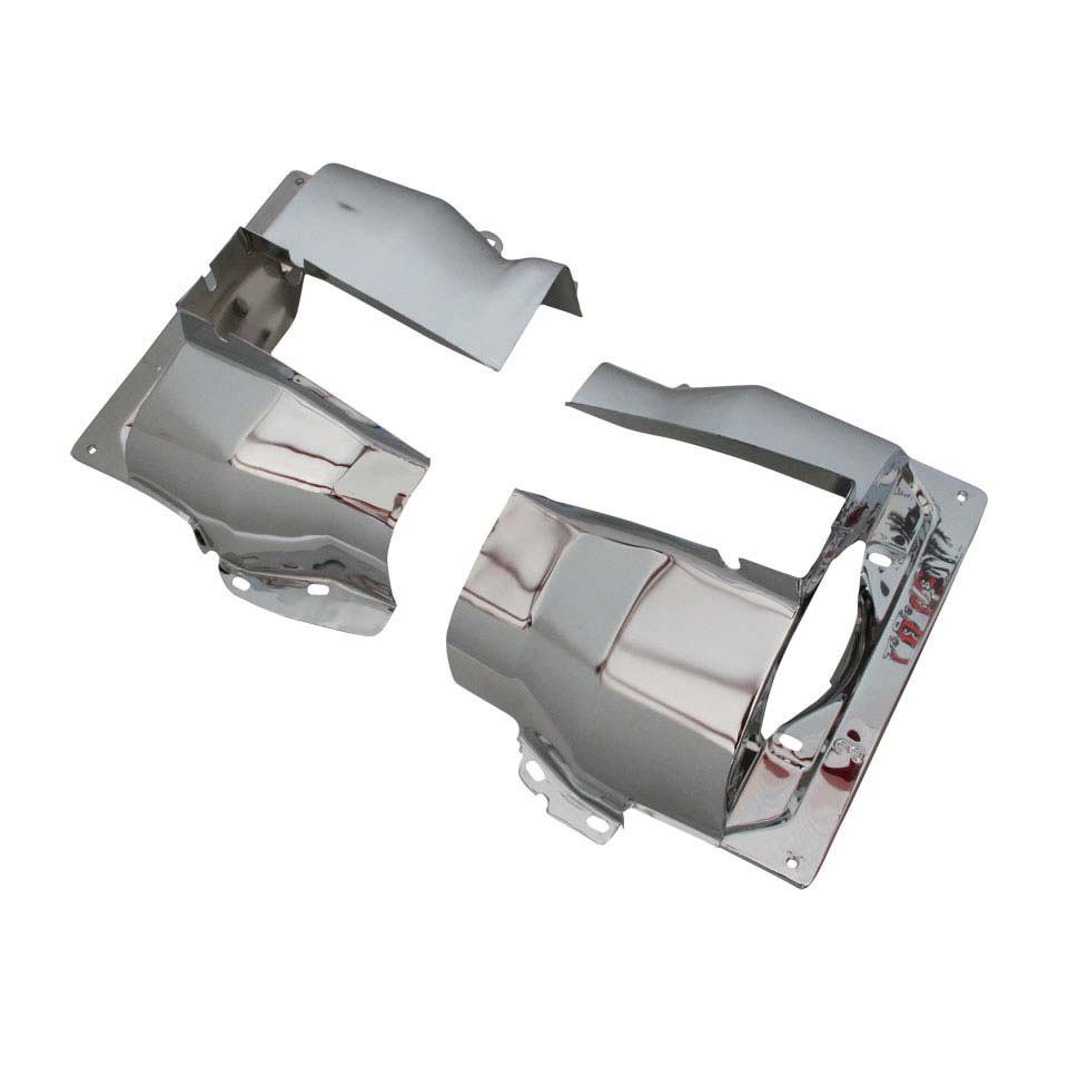 Zylinderkühlbleche Doppelkanal, verchromt 