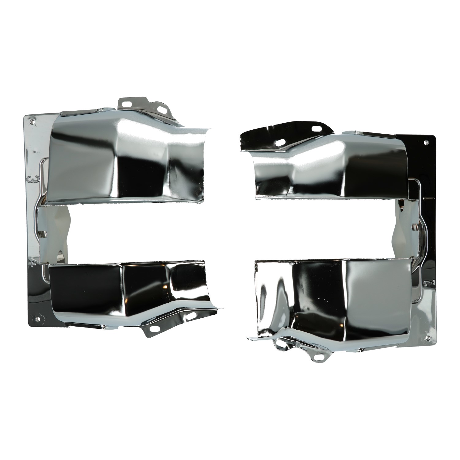 Zylinderkühlbleche Doppelkanal, verchromt 