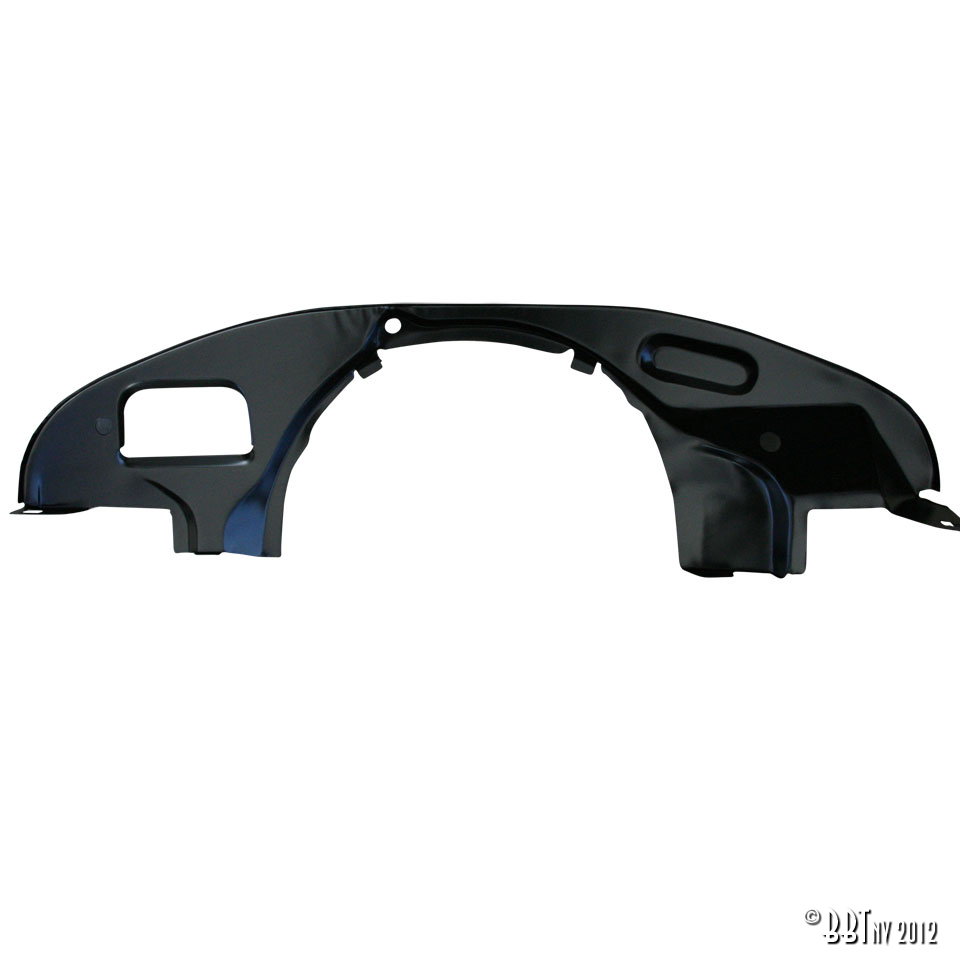 Chapa na frente do motor, com saídas do radiador de óleo, preto 