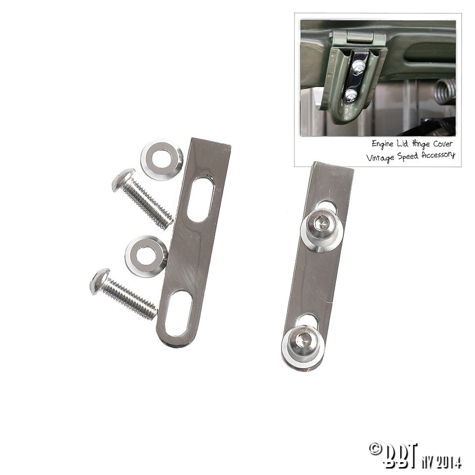Placas de montagem da tampa do motor com dobradiças, Vintage Speed 