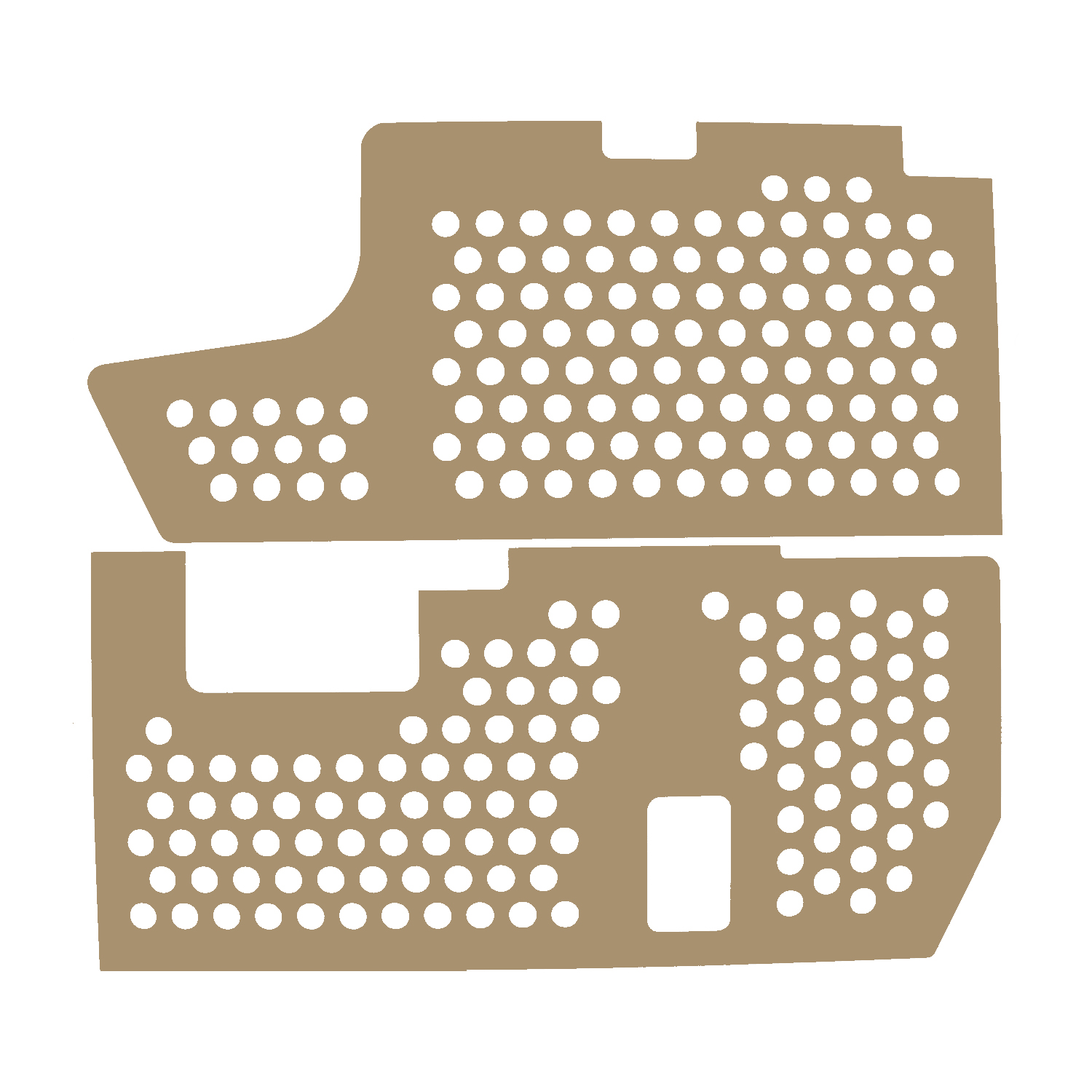 Kit de plaques pour l'isolation du compartiment moteurType4 211 813 831C + 211 813 832E