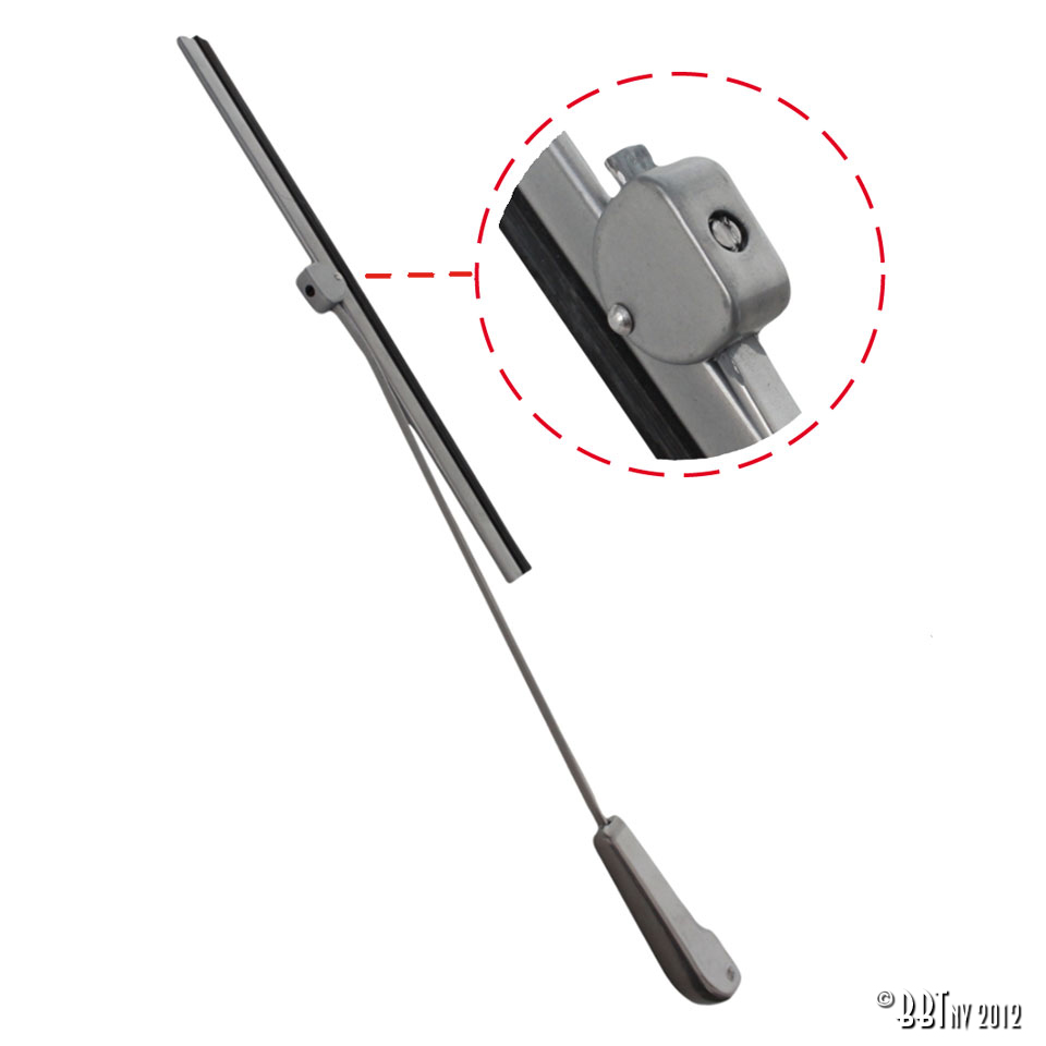 Wiper arm + blade, silver 221 955 407A + 221 955 425C