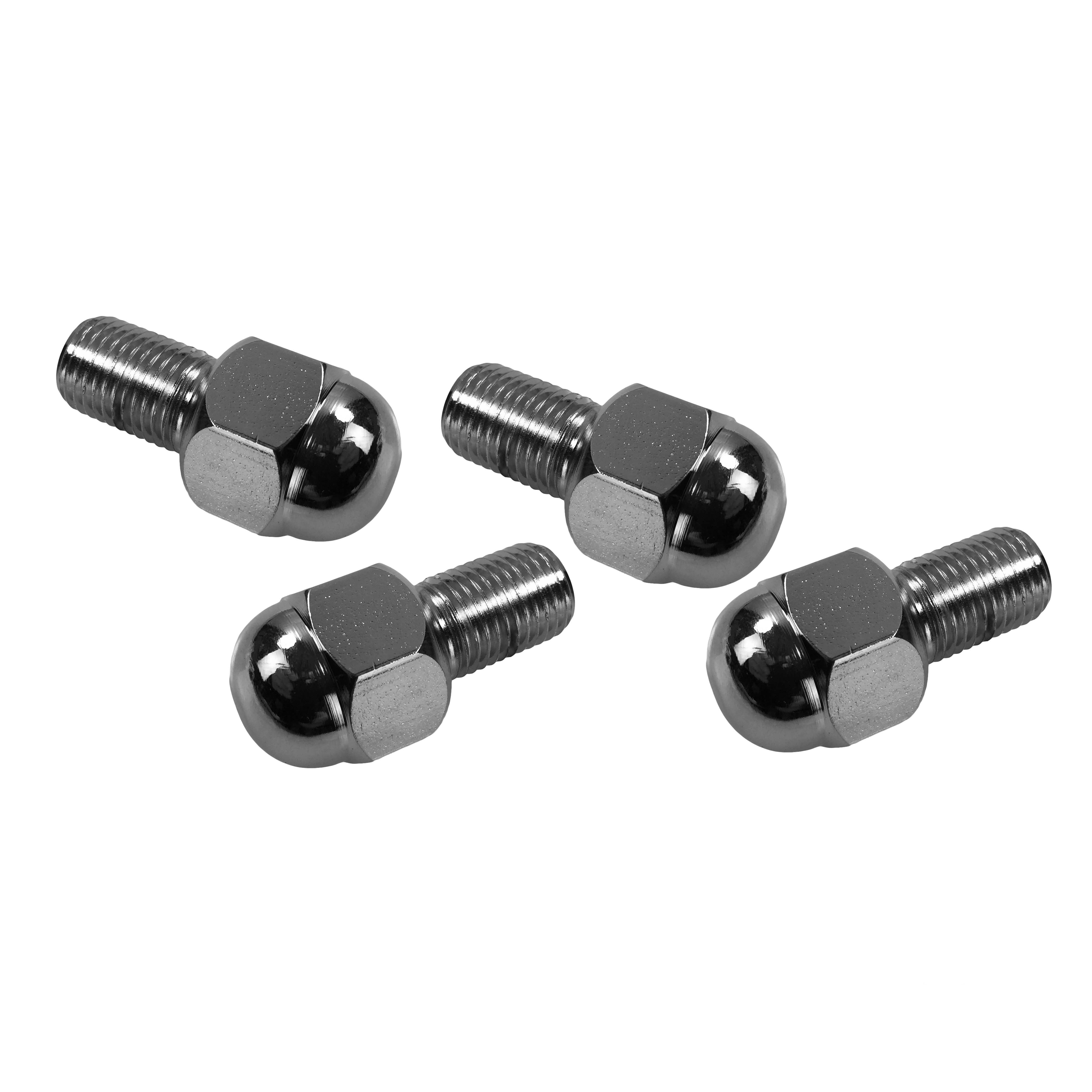 Wheelbolts, chrome, 4 lug, 14 x 1.5, 4 pieces 