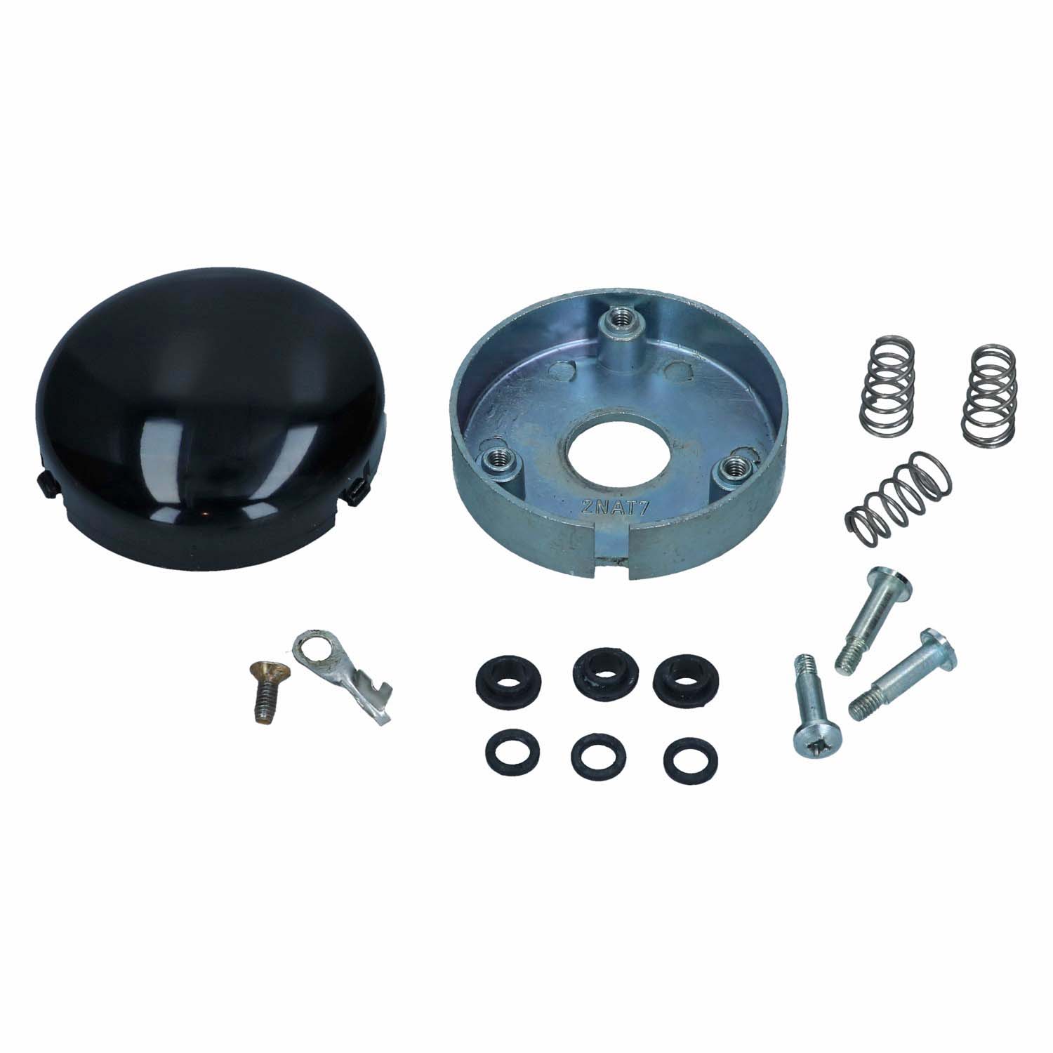 Horn ring mounting kit + button (black) 