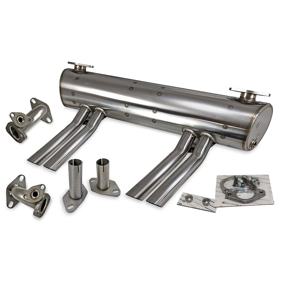 Exhaust Abarth 25/36hp 'Vintage Speed' with pre-heat risers / Stainless steel 